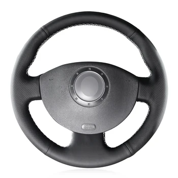 

Hand-stitched Black Artificial Leather Anti-slip Car Steering Wheel Cover for Renault Megane 2 2003-2008 Kangoo 2008-2012 Scenic