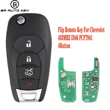 

4 Button Remote Key fob 315MHZ/433MHz ID46 PCF7941 chip For New Chevrolet Trax Sonic Spark Cruze XL7 XL8 2016 2017 2018 2019