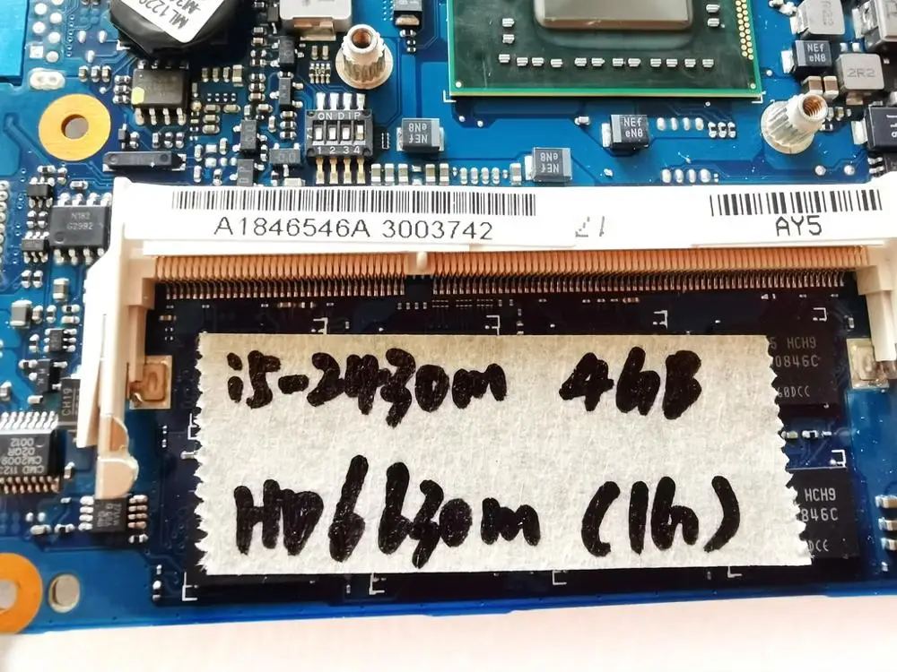  Original for SONY MBX-237 laptop motherboard MBX-237 I5-2430M 4GB HD6630M 1GB A1846546A V032 1P-011