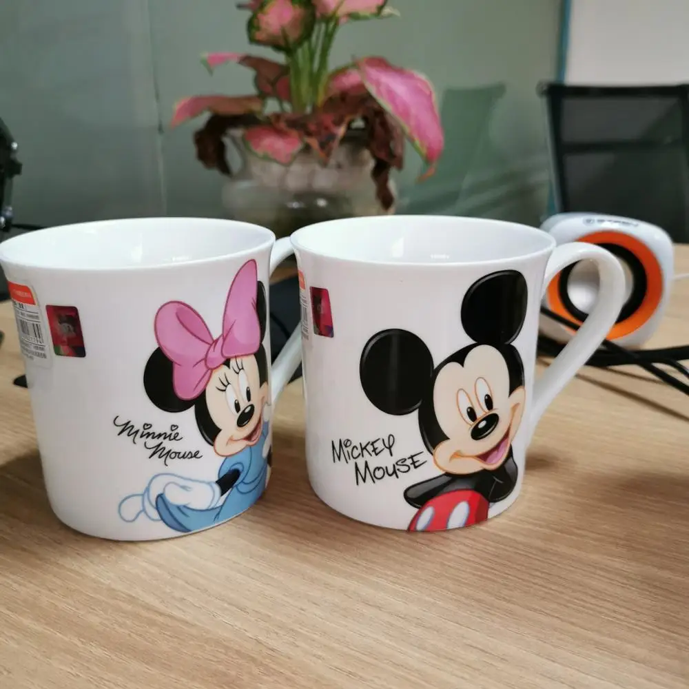 Tasse à café en céramique avec dessin animé Disney, tasse à café, décoration créative Simple Minnie Mickey, pour le bureau, la maison, pour cadeau