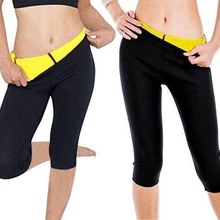 M-2XL для похудения Джинсы-стретч с высокой посадкой неопрен Body Shaper сауна костюм узкие штаны для фитнеса Для женщин Высокая Талия Пот Корректирующее белье Плюс Размеры