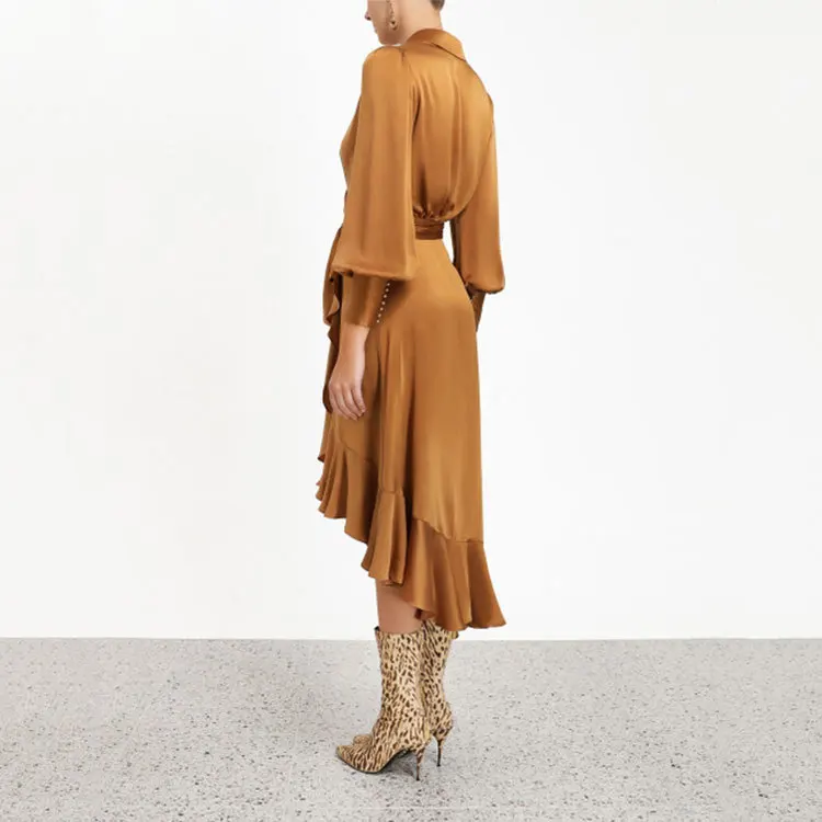 Zimmermann2019 стиль Модное Элегантное платье из натурального шелка с неровным подолом Женская коллекция австралийских женских платьев