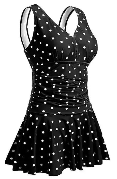 Maiô de uma peça para mulheres, impressão de flores, swimwear acolchoado, trajes de banho plus size, vestidos modestos