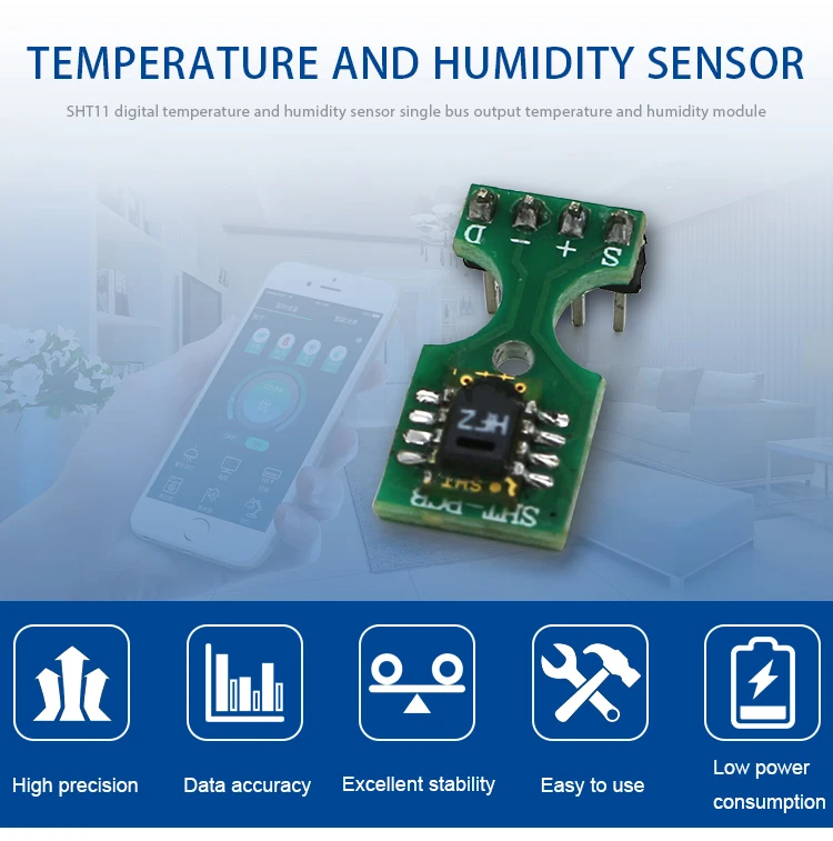 LOGOELE Digital output moisture module sht11 humidity temperature sensor SHT11