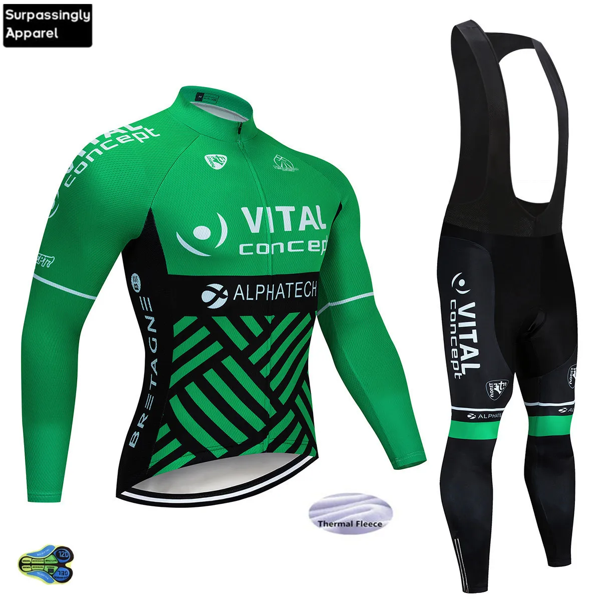 Зима VITAL Pro велосипедная майка 16D колодки велосипедные брюки набор Мужские Ropa Ciclismo термальная флисовая велосипедная Одежда Майо кулот