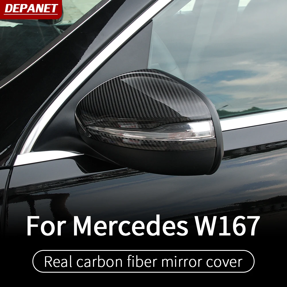 US $101.74 carbon Rear mirror trim For Mercedes gle w167 VGLS W167 v167 gle carbon gle 2020 gle 350amg 450 500e amg exterior accessories