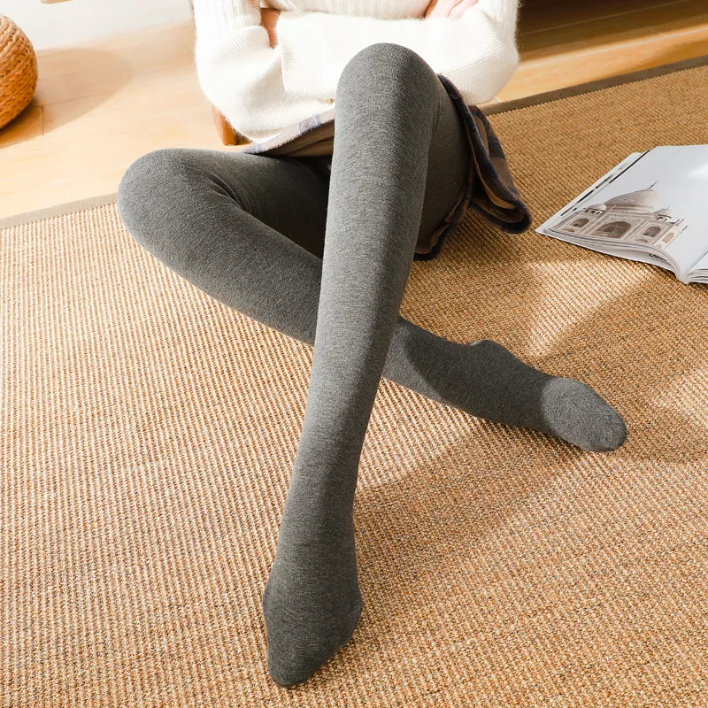Tataria, женские зимние теплые леггинсы, женские плотные бархатные леггинсы с высокой талией, женские эластичные теплые женские лосины, обтягивающие штаны - Цвет: Dark gray-Style-1