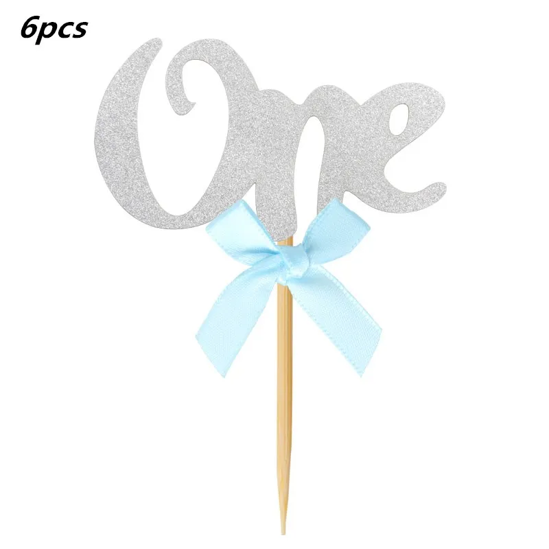6pcs silver topper 12 месяцы фоторамка баннер Baby 1st декорации с днем рождения Baby Shower 1st для маленьких мальчиков девочек мой первый год вечерние поставки - Цвет: 6pcs silver topper