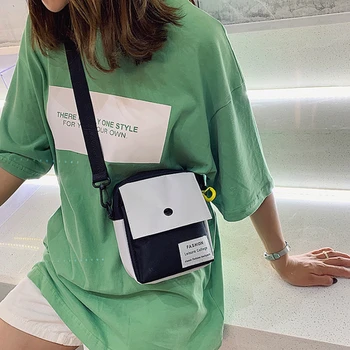 

Messenger Bags for Women 2019 New Fashion Letters Patch Purses Handbags Shoulder Bags Students Canvas School Crossbody Bags