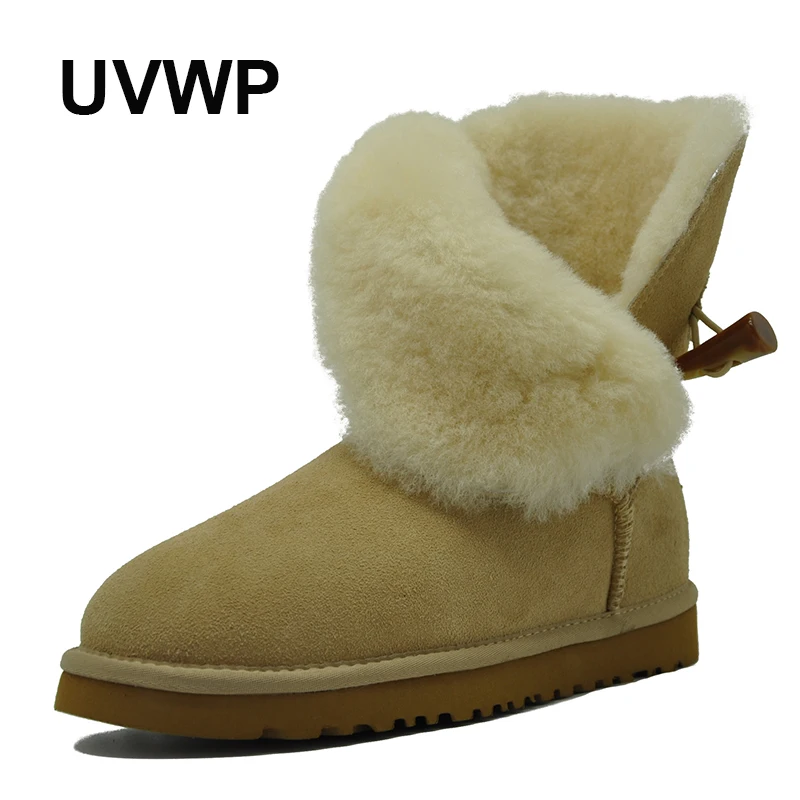 UVWP Wholesale/Retail High Quality Women's Australia Classic Snow Boots Real Leather Natural Fur Winter Womens Warm Shoes | Обувь