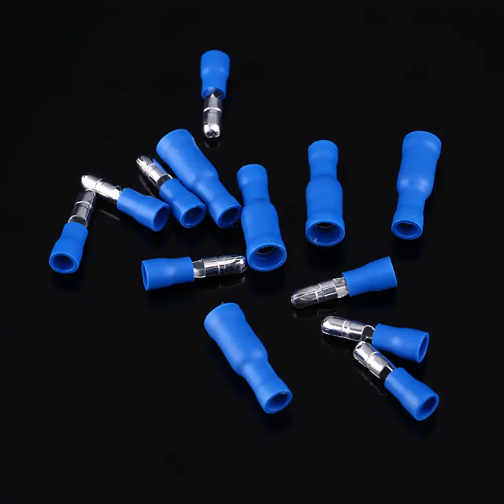 50pcs Male /& Female Isolated Bullet Connector Crimp Practic Brass Car Terminals