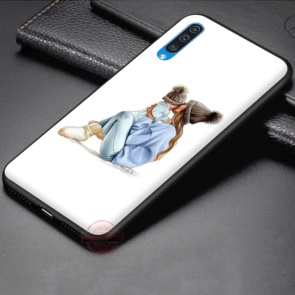WEBBEDEPP мама и дочь рисунок мягкий чехол для телефона для samsung A10S A6 7 8 9 A10 20 A40 A50 A60 A70S M10 M20 30