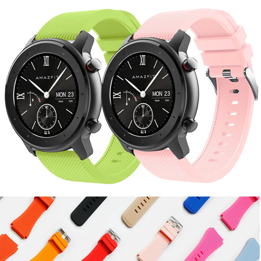 Мягкая силиконовая лента ремешок для Huami Amazfit GTR 42 мм Смарт часы 20 часов сменный