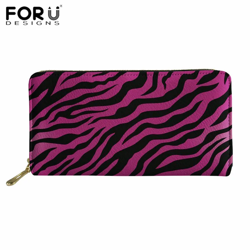 FORUDESIGNS/женская сумка для мобильного телефона Zebra кожаный кошелек в полоску монета Moneybag женский клатч, Сумки Carteras Largas de Mujer - Цвет: Z4508Z21