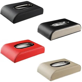 

Car Leather Armrest Tissue Box Cover Napkin Paper Holder Gift