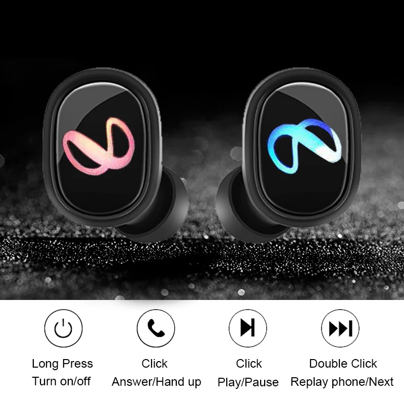 Ips 06 Bluetooth беспроводные наушники TWS BT5.0 Bluetooth наушники двойной микрофон 3D стерео звук наушники для всех смартфонов