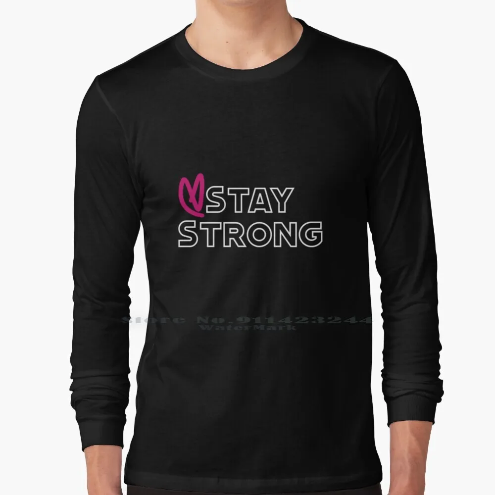 Stay Strong Lovatic Heart Design Long Sleeve T Shirt Tee Demi Lovato Stone Cold |