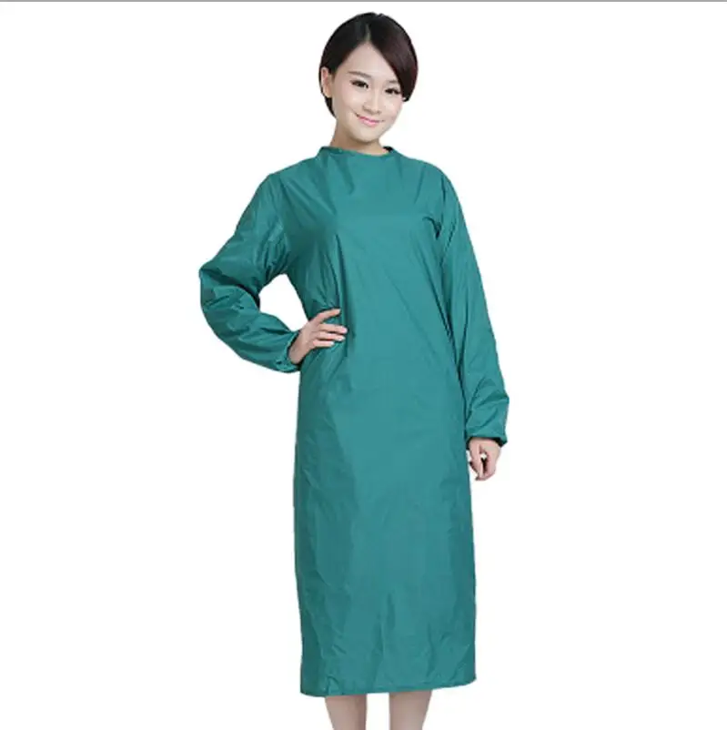 Medical Gowns Home Protective Clothing Waterproof Gowns Waterproof Gowns Waterproof And Breathable Wash Clothes - Цвет: Green