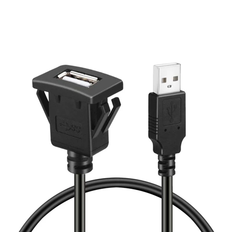 Автомобильная приборная панель флеш-крепление USB гнездо «Папа-мама» панель расширения кабель 2 м