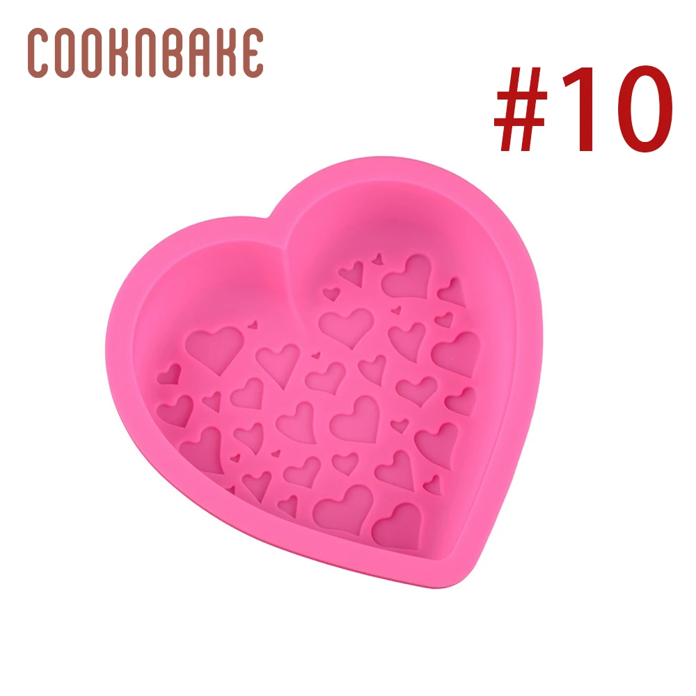 CDL-028 COOKNBAKE, силиконовая форма для большого торта, в форме сердца, для выпечки, форма для выпечки, 3d, для пиццы, хлеба, кекса, для выпечки, украшения торта, сделай сам, на день рождения - Цвет: CDL-028