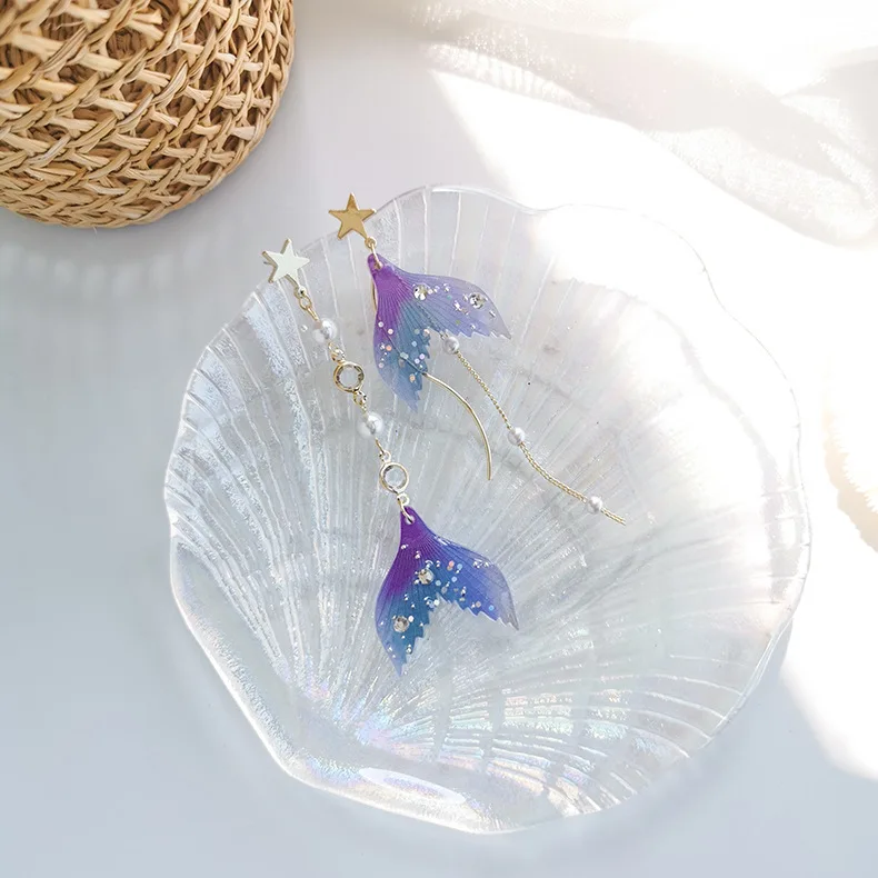 Kawaii Glitter Korea Style Sea Earrings