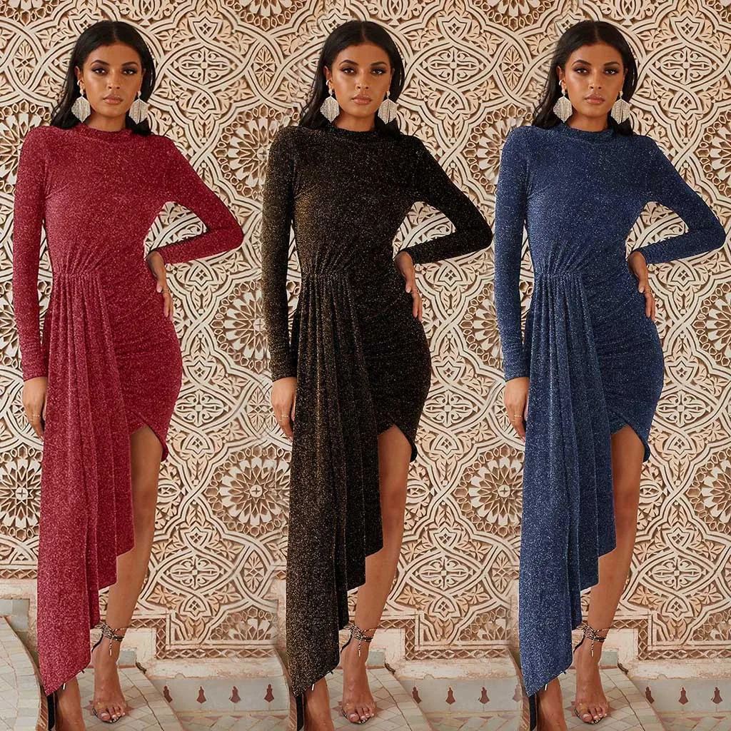 vestidos платье для женщин размера плюс Формальные платья с длинным рукавом Необычные Вечерние свадебные ropa mujer sukienki robe hiver femme