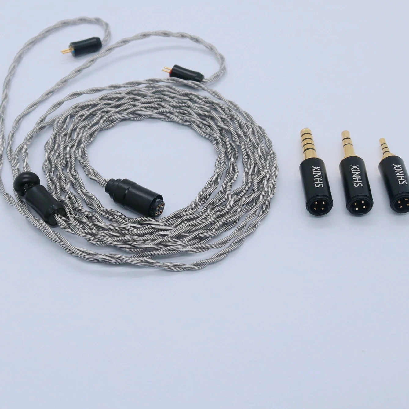 Fones de Ouvido Cabo de Atualização de Áudio Núcleos Grafeno Liga Prata Chapeado Fio Mmcx 0.78mm 2 Pinos Modular 4 - Image 4