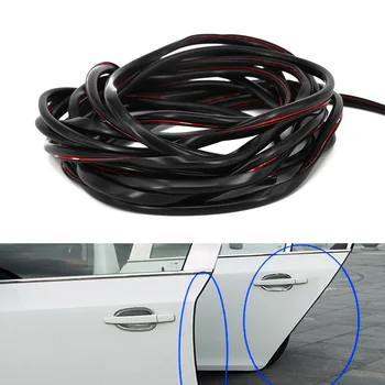 

5M Rubber Black U-shaped Crash Guard Car Door Edge Trim Strip Moulding Anti-Scratch Protector Cover