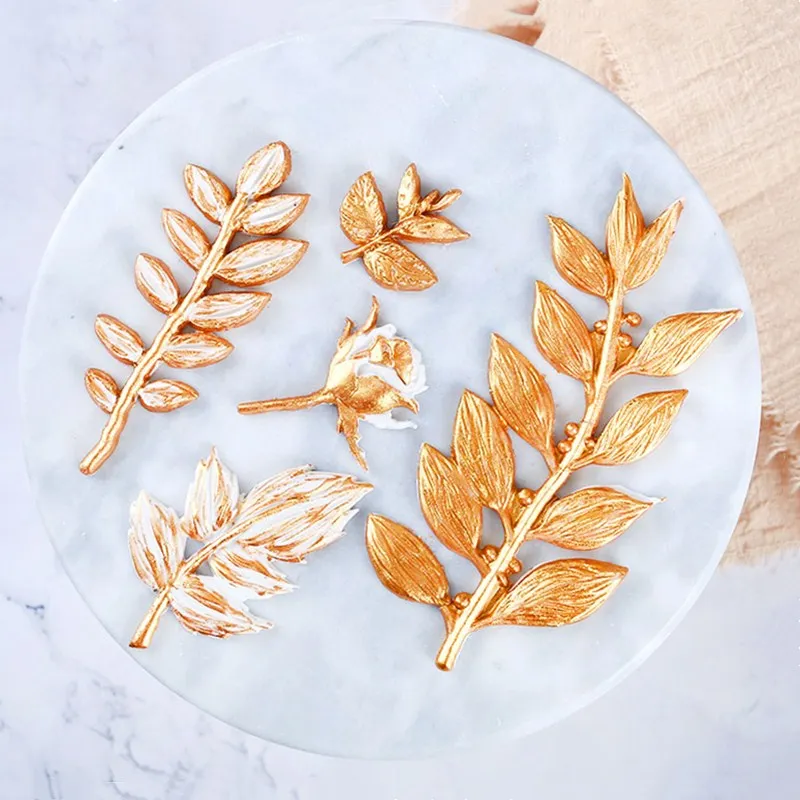 Leaf Petal Silicone Mould DIY Fondant Cake Suitable for Gummies, Air-Dry Clay Molding Clay, Wax, Soap and Resin