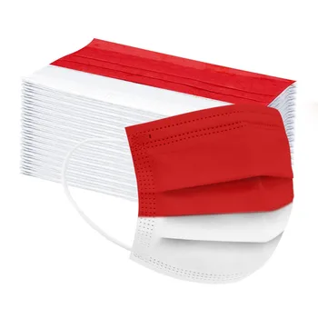 

10/30/50/80PCS Adults Disposable Masks Two-color Trendy Personality cover Three-Lay Breathable Masque Breathable Face Mask