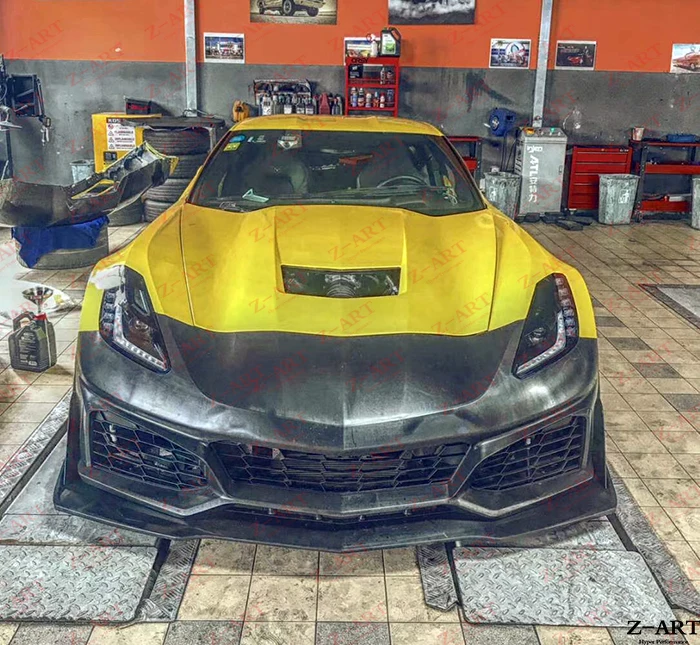 Z-ART для Corvette C7 ZR1 ZR1 обвес переднего бампера для Corvette C7 комплект дооснащения кузова для Corvette C7