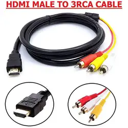 5 футов HDMI к RCA видео аудио компонент преобразователя AV адаптер кабель HDTV полезный