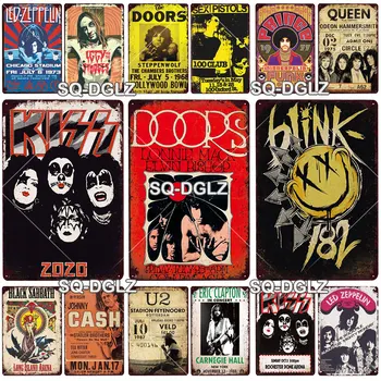 

Rock Band Metal Sign Plaque Metal Vintage Tin Sign Metal Poster Wall Decor fo Bar Pub Man Cave Decorative Plate Beer Poster