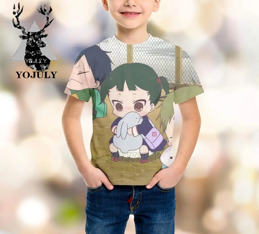 YOJULY/футболка с короткими рукавами для детей с 3D принтом, Gakuen dad, аниме, brothers летние детские футболки для маленьких мальчиков и девочек, A403 - Цвет: 16