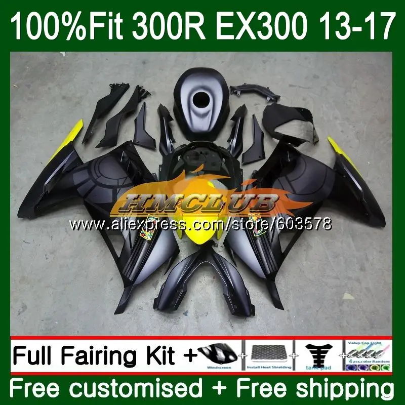Инъекции для KAWASAKI NINJA ZX3R ZX 300R 13, 14, 15, 16 лет 25CL. 67 матово-серый EX300 ZX-3R ZX300R 2013 обтекатель