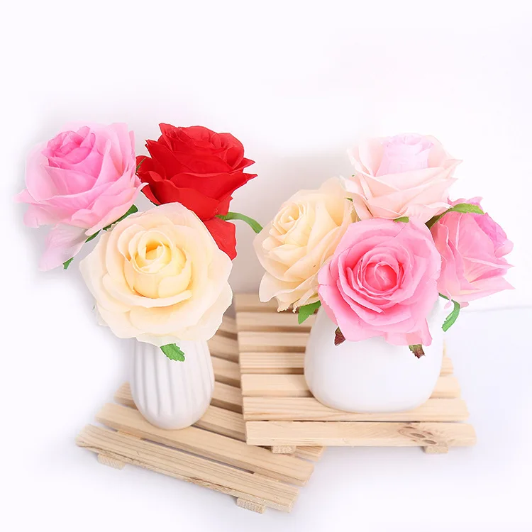 50pcs Silk Orchid Artificial Flower Heads Artificial Plants Silk Rose Jungle Party Wedding Decoration Flower Wall Coral Wedding