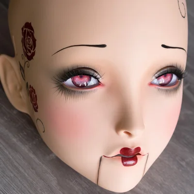 mask12 LiLi Mask-17) милая девушка Смола половина головы настроить Косплей Японская ролевая игра Аниме Силиконовые кигуруми маска Трансвестит кукла - Цвет: mask12