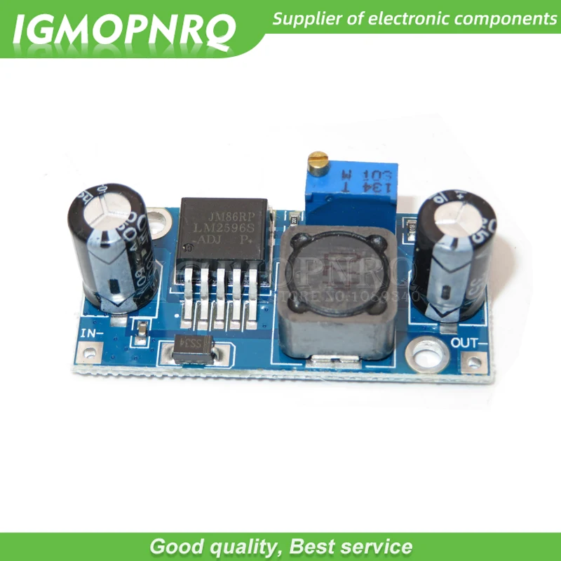 

10PCS LM2596 LM2596S ADJ DC-DC Step-down Module 5V/12V/24V Adjustable Voltage Regulator 3A(Blue)