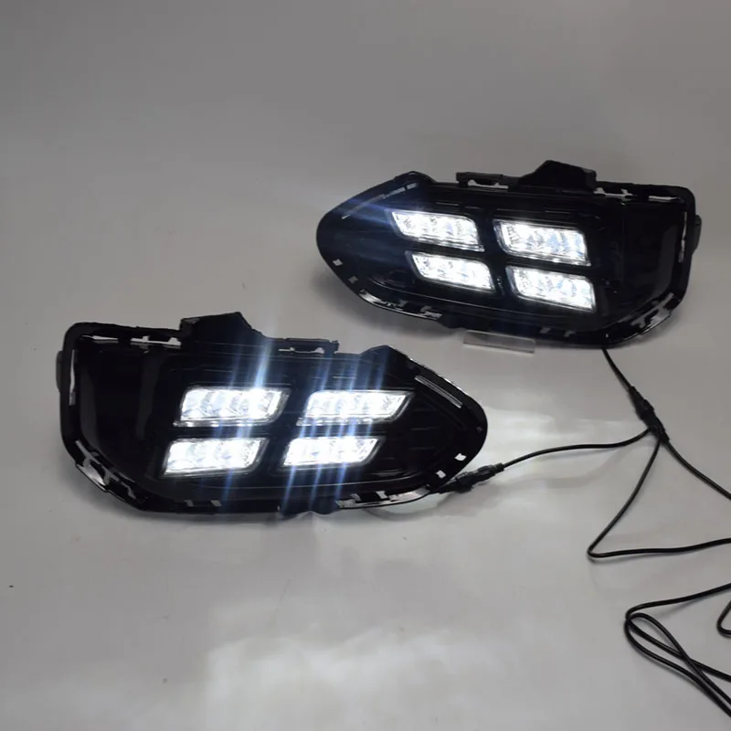 

17-18 New Fit Four-Eyes Daytime Running Lamp Fit Modified Only LED Running Light LED Four-Eyes Daytime Running Fog Lamp