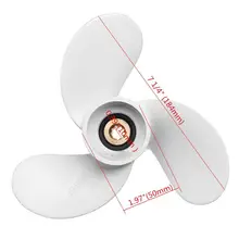 6L5-45943-00-EL Алюминиевый сплав 7 1/4x6 морской подвесной Пропеллер для Yamaha 2,5-3HP белый 9 шлицевой зуб 3 лезвия R вращение