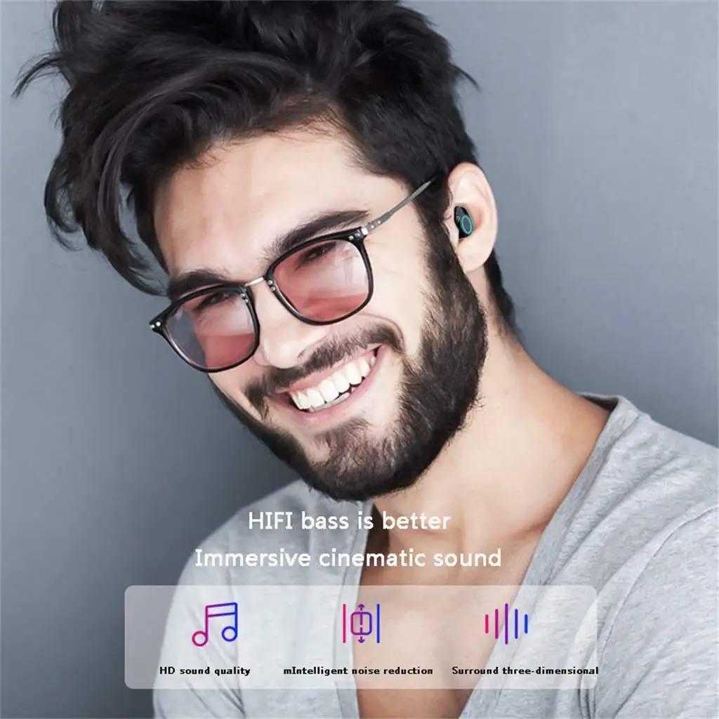 Беспроводные наушники, Bluetooth наушники, спортивные наушники, беспроводные наушники-вкладыши, басовые наушники для Redmi Xiao, huawei, samsung, Iphonexr, 7, 8