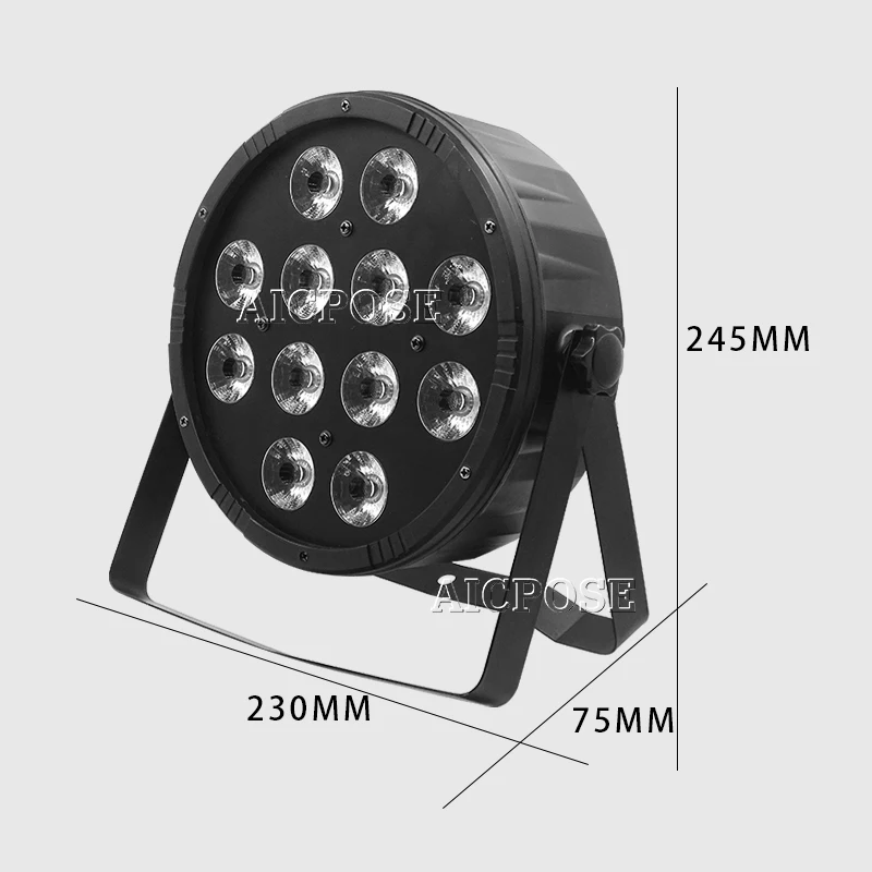 30 шт./лот 12x12 Вт светодиодные прожекторы Par RGBW 4 в 1 12*12 ABS материал плоский par led dmx512