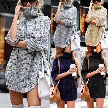 

Womail Sweater Women 2019 Hollow out knitted pullover sweater female autumn winter sweater Turtleneck casual ladies jumper 814