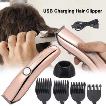 

USB Charging Hair Clipper Beard & Body Grooming Trimmer 3-6-9-12mm Guide Comb with Hair Clipper Stand
