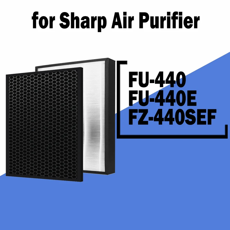 FZ-440SEF Replacement HEPA Activated Carbon Filter for Sharp FU440 FU-440E Air Purifier Parts | Бытовая техника