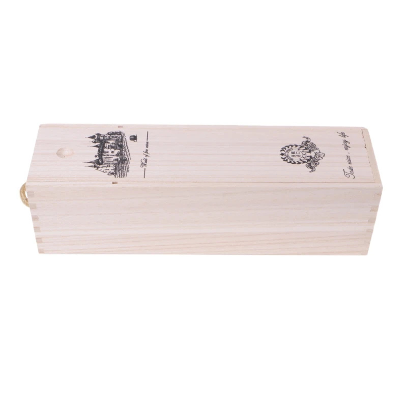 

High-Quality Custom-Made Pine Wood Red Wine Carrier Gift Packing Box