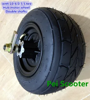 

10inch 10 inch 10x6.0-5.5 wide tubeless tyre brushless gearless wheel hub motor,balance scooter hub motor,hally motor phub-238