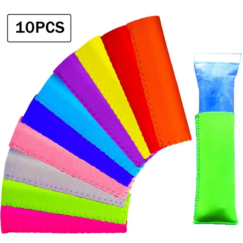 Multi color Popsicle Holder Freezer Icy Pole 10Pcs Ice Lolly Bags