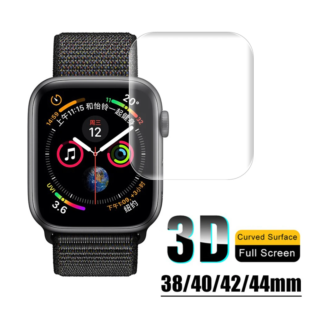 

New Soft Protective Film for i-Watch 3D Full Cover Screen Protectors for Apple Watch 4 3 2 1 Smart Watch Anti-scratch Durable