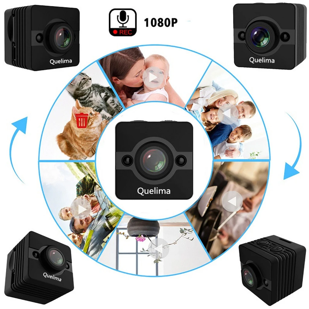 1 Set 1080P Mini Action Sport Camera DV Car DVR Cam Camcorder Full HD SQ12 120 Degree Night Vision
